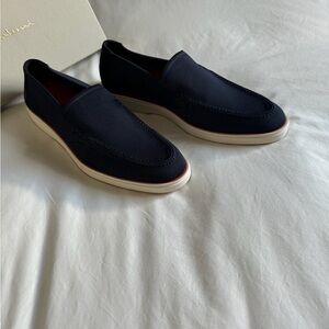 Santoni Men's Navy Slip-On Shoes